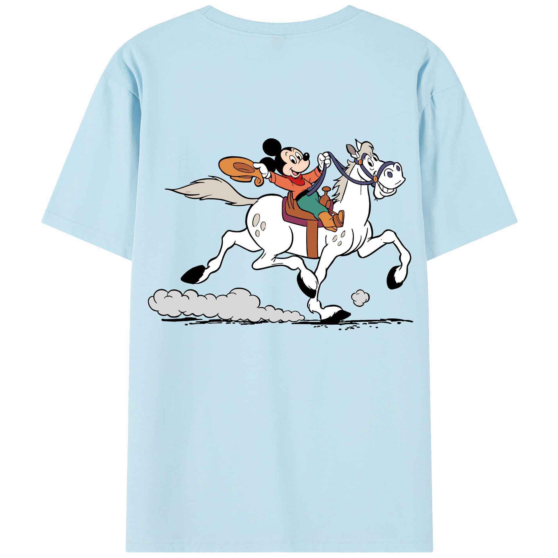 （画像用） ミッキーマウス Mickey Mouse 綿100％半袖Tシャツ（背面プリント）